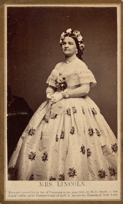 Mary Todd Lincoln,1861 (foto) door Mathew Brady