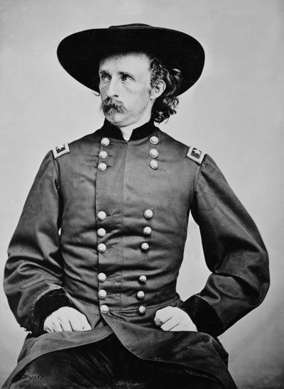 Portret van Generaal A. Custer (1839-1876) door Mathew Brady