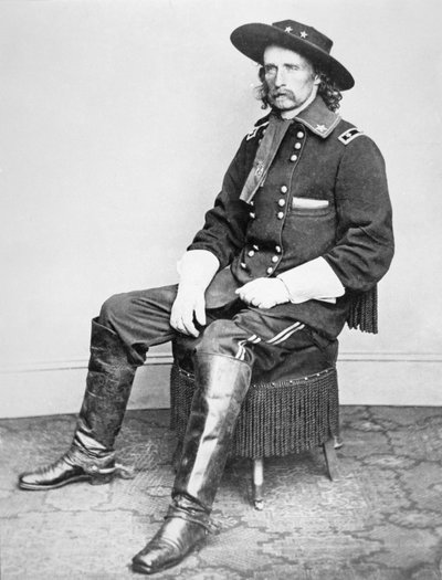 Portret van generaal Armstrong Custer (1839-1876) door Mathew Brady
