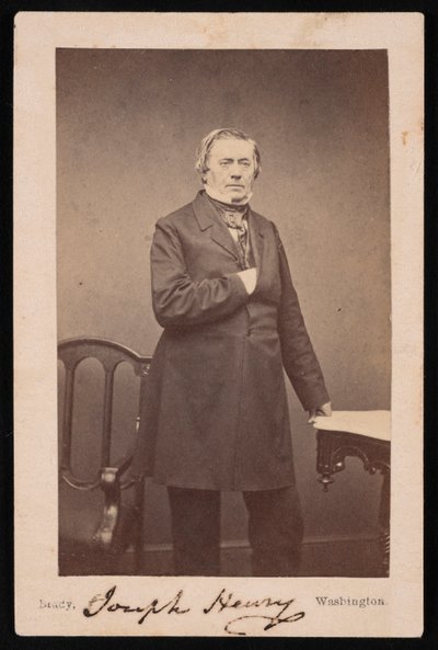 Portret van Joseph Henry 1797-1878 - Staand, voor 1878 door Mathew Brady