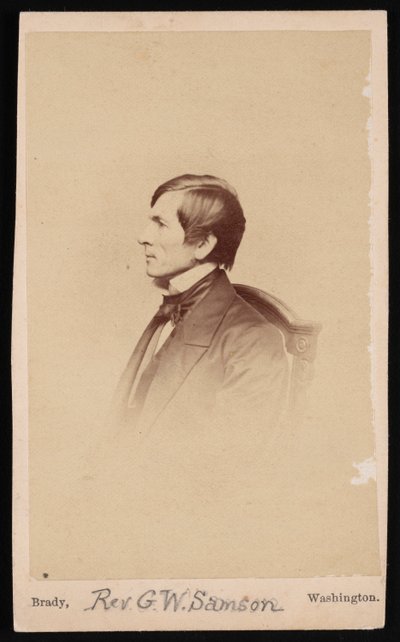 Portret van ds. George Whitefield Samson 1819-1896, voor 1896 door Mathew Brady