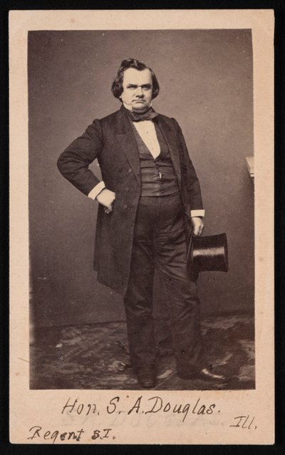 Portret van Stephen Arnold Douglas 1813-1861, voor 1861 door Mathew Brady
