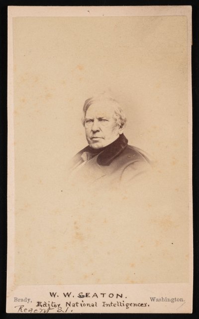 Portret van William Winston Seaton 1785-1866, voor 1866 door Mathew Brady