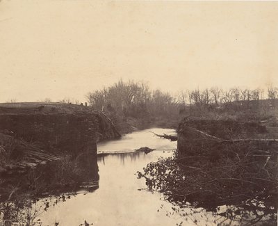 Ruïnes van de Stenen Brug - Bull Run, 1862 door Mathew Brady