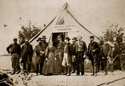 Het postkantoor, hoofdkwartier van het leger van de Potomac door Mathew B. Brady
