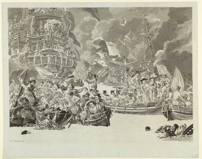 De Nederlandse aanval op de Medway en de verovering van de Royal Charles, 1667 door Mathias de Sallieth