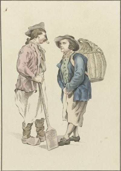 Twee boeren in gesprek door Mathias de Sallieth
