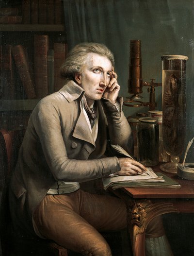 Portret van Georges Leopold Cuvier door Mathieu Ignace van Bree
