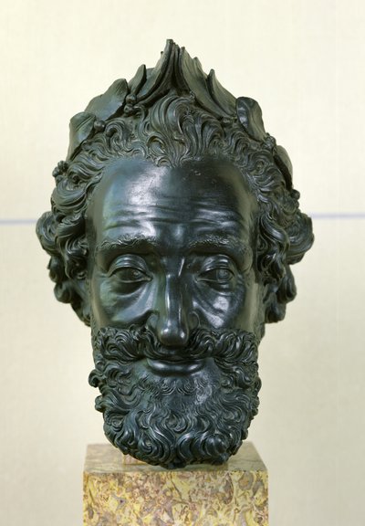 Hoofd van Henri IV (1553-1610) na 1599 door Mathieu Jacquet