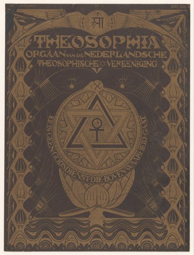 Omslag tijdschrift Theosophia door Mathieu Lauweriks
