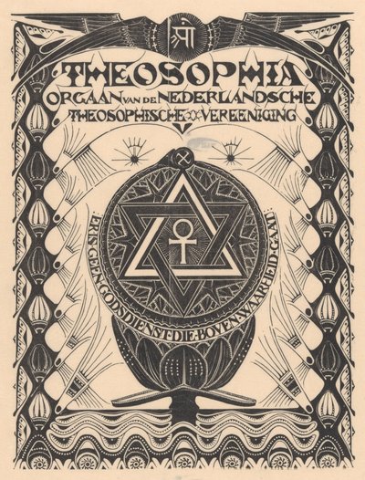 Omslag tijdschrift Theosophia door Mathieu Lauweriks