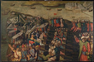Het beleg van Malta: verovering van St. Elmo, 23 juni 1565 door Matteo Perez d
