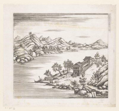 Gezicht op een deel van het keizerlijk zomerpaleis in Chengde (Jehol) te China door Matteo Ripa