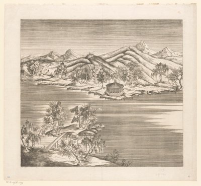 Gezicht op een deel van het keizerlijk zomerpaleis in Chengde (Jehol) te China door Matteo Ripa