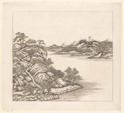 Gezicht op een deel van het keizerlijk zomerpaleis in Chengde (Jehol) te China door Matteo Ripa