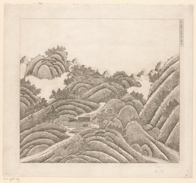 Gezicht op een deel van het keizerlijk zomerpaleis in Chengde (Jehol) te China door Matteo Ripa