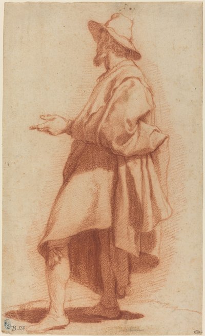 Staande Man met een Mantel en Hoed door Matteo Rosselli