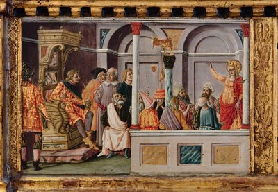 Madonna en Kind met Heiligen Jacobus, Augustinus, Bernardinus en Margaretha, eerste decennia van de 14e eeuw door Matteo di (c.1430 95) Giovanni