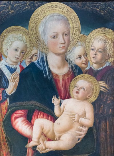 Madonna en Kind met engelen door Matteo di (c.1430 95) Giovanni