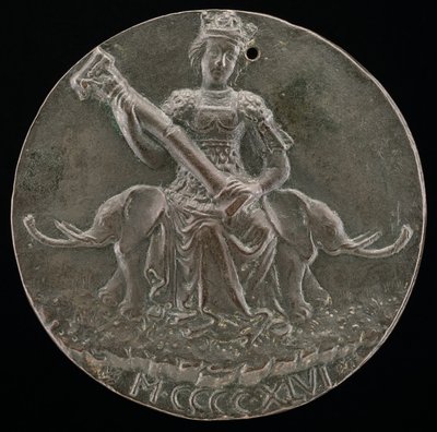 Fortitude Houdt een Gebroken Kolom [achterzijde], 1446 door Matteo di Andrea de Pasti