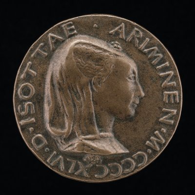 Isotta degli Atti, 1432-1474, Minnares 1446, daarna Vrouw na 1453, van Sigismondo Malatesta [voorzijde] door Matteo di Andrea de Pasti