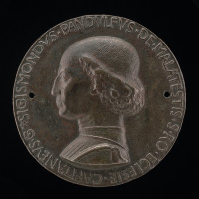 Sigismondo Pandolfo Malatesta, 1417-1468, Heer van Rimini en Fano [voorzijde], 1446 door Matteo di Andrea de Pasti