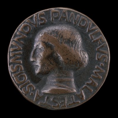 Sigismondo Pandolfo Malatesta, 1417-1468, Heer van Rimini en Fano [voorzijde], 1447 door Matteo di Andrea de Pasti