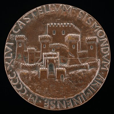 Het Kasteel van Rimini [omgekeerd], 1446 door Matteo di Andrea de Pasti