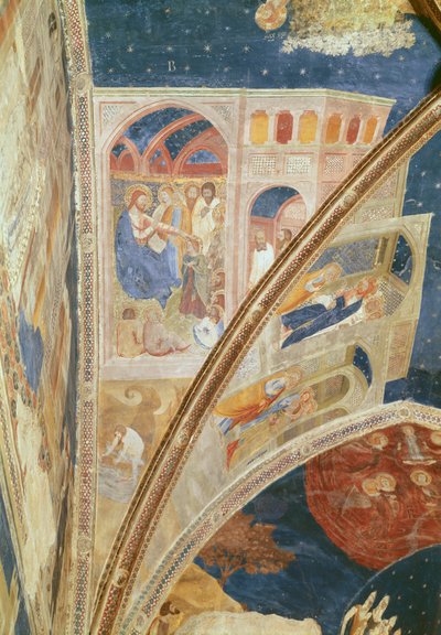 De roeping van St. Martial, een visser, (detail) door Matteo di Giovanetto da Viterbo