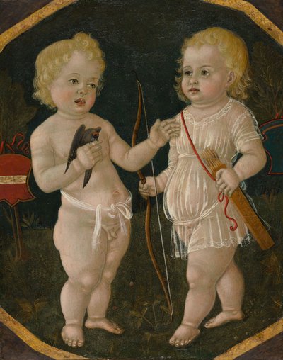 Twee Putti door Matteo di Giovanni