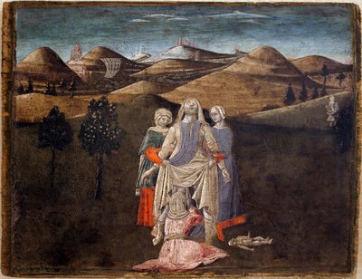Legende van Romulus en Remus: de geboorte van Rhea Silvia door Matteo di Giovanni di Bartolo