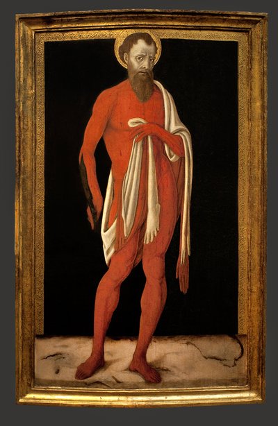 Sint Bartolomeüs, apostel door Matteo di Giovanni di Bartolo
