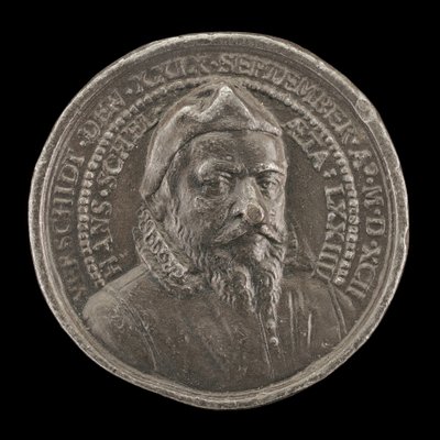 Hans Schel, 1518-1592, Patriciër van Neurenberg [voorzijde], 1592 door Matthäus Carl