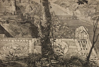 Hortus Palatinus. Slotstuin van Heidelberg door Matthäus Merian d.Æ.