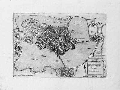 Mantua, 1629 door Matthaus Greuter