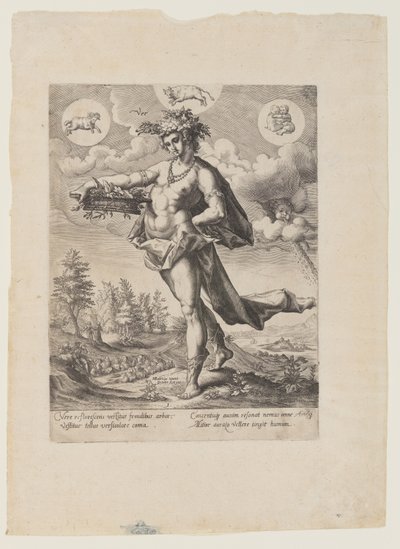 Lente, uit De vier seizoenen door Matthaus Greuter