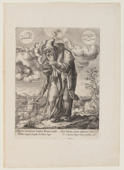 Winter, uit De vier seizoenen door Matthaus Greuter