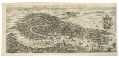 Vouwpanorama van Venetië, 1688, gedrukt ca. 1700 door Matthaus Merian