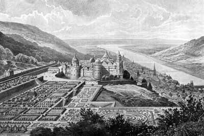Kasteel Heidelberg, Duitsland, in 1620, 1903 door Matthaus Merian