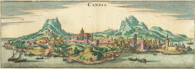 Heraklion - Candia, Corphu (uitsnede) door Matthaus Merian