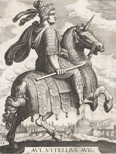 Plaat 9: Keizer Vitellius te paard, uit 
