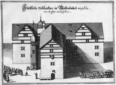 Herzog August Bibliotheek in Wolfenbüttel, Tussen 1655 en 1660 door Matthaus the Elder Merian