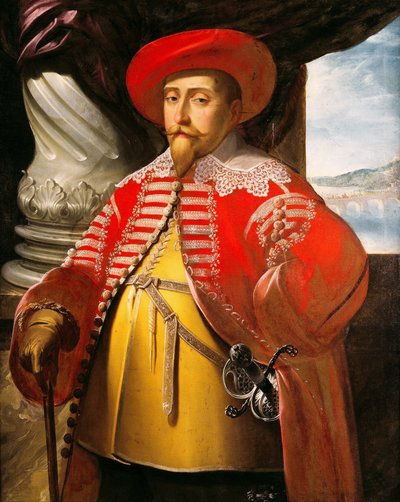 Portret van koning Gustaaf II Adolf van Zweden door Matthaus the Elder Merian