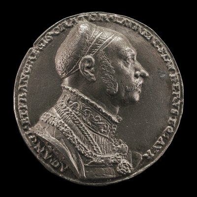 Lorenz Staiber, 1485-1539, Patriciër van Neurenberg, Schrijver en Redenaar [voorzijde], 1535 door Matthes Gebel