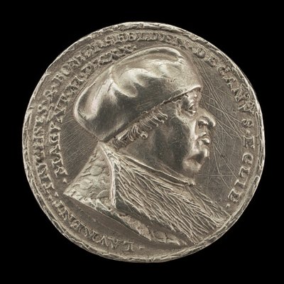 Lorenz Truchsess von Pommersfelden, 1473-1543, Decaan van de Kathedraal van Mainz [voorkant] door Matthes Gebel