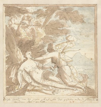Jupiter en Callisto door Mattheus Terwesten
