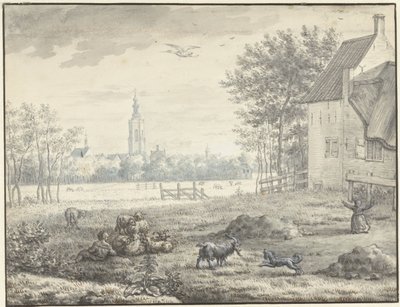 Gezicht op Den Haag door Mattheus Verheyden