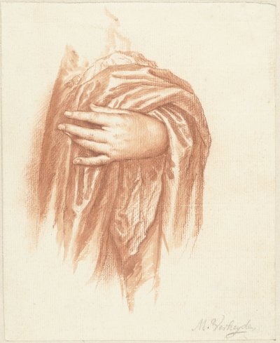 Studie van een linkerhand door Mattheus Verheyden