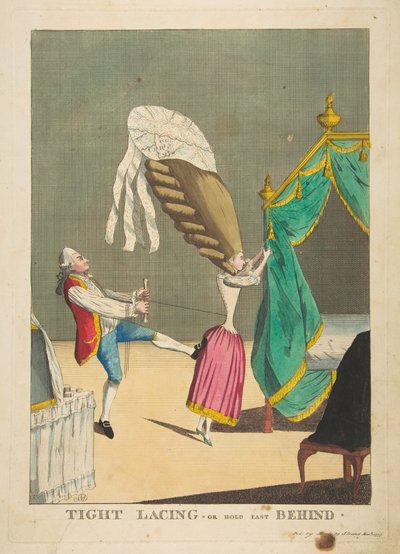 Strakke Rijging of Hou Vast Achter, 1 maart 1777 door Matthew Darly