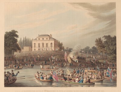 Aankomst bij Brandenburgh House van de roeiers door Matthew Dubourg